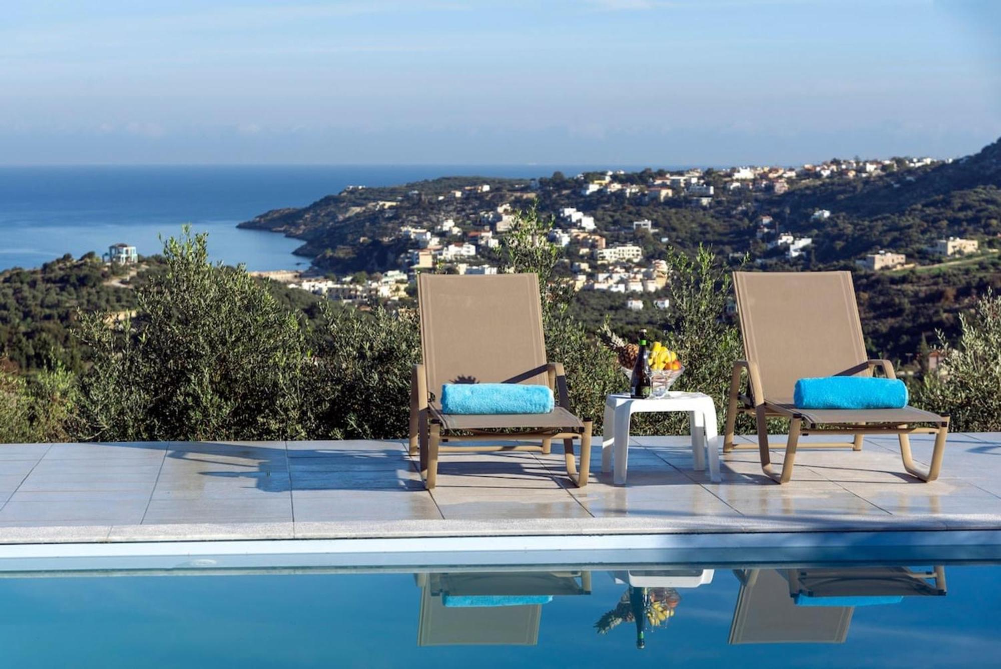 Villa Konstantinos Hilltop Vineyard Escape Almirida Exteriör bild