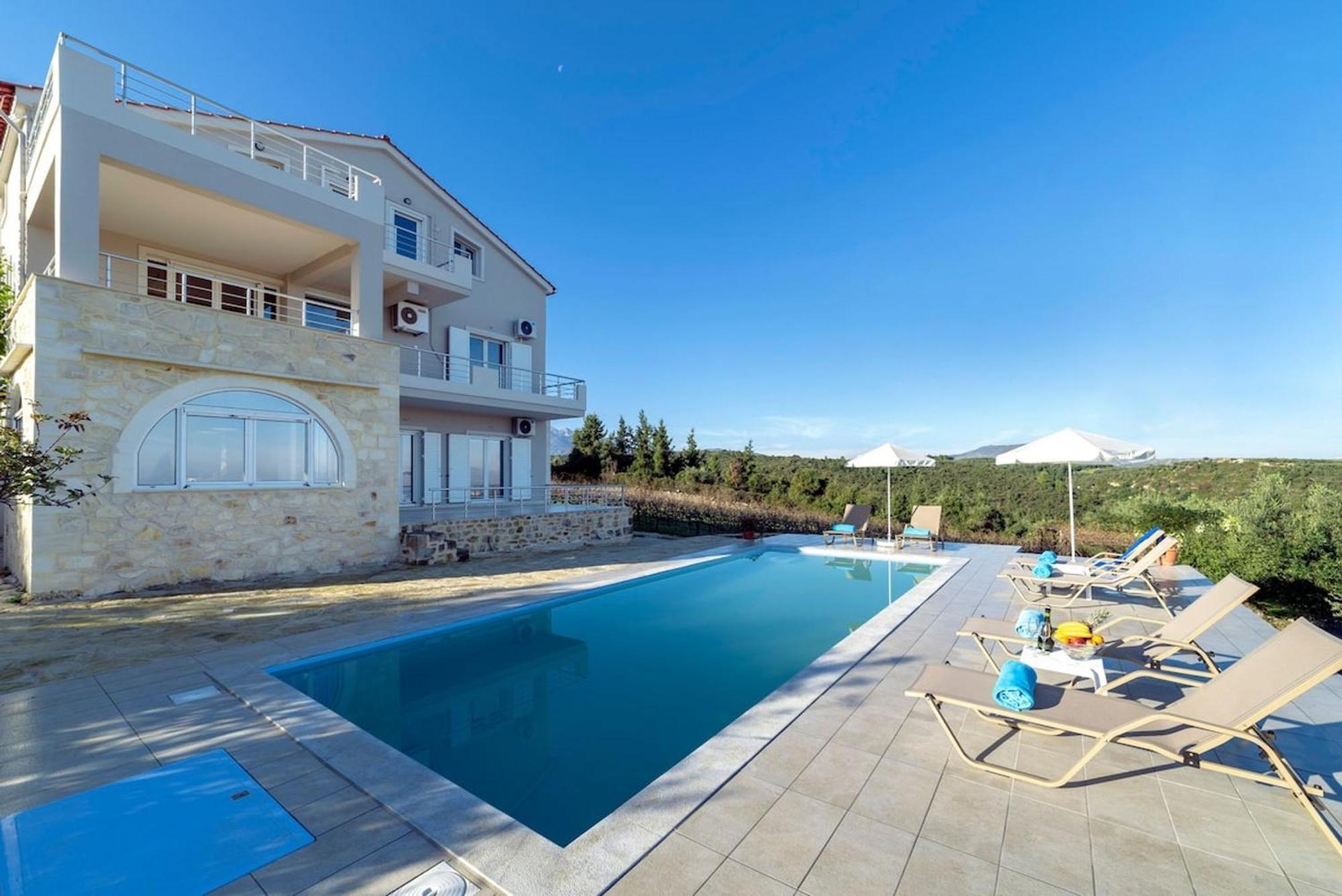 Villa Konstantinos Hilltop Vineyard Escape Almirida Exteriör bild