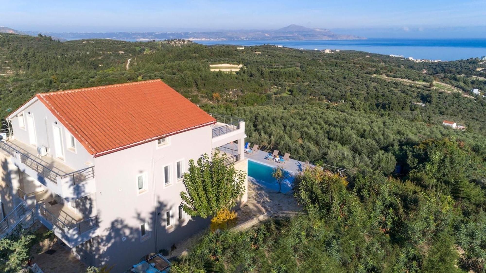 Villa Konstantinos Hilltop Vineyard Escape Almirida Exteriör bild