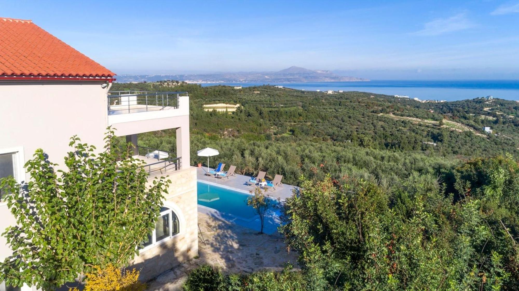 Villa Konstantinos Hilltop Vineyard Escape Almirida Exteriör bild