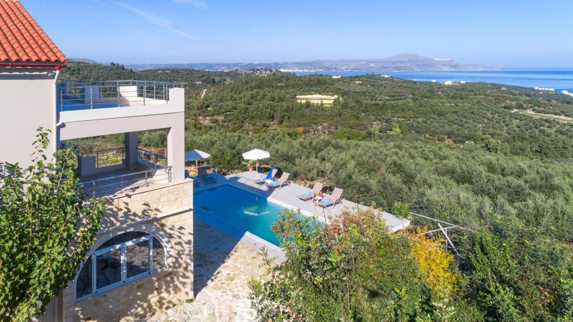 Villa Konstantinos Hilltop Vineyard Escape Almirida Exteriör bild