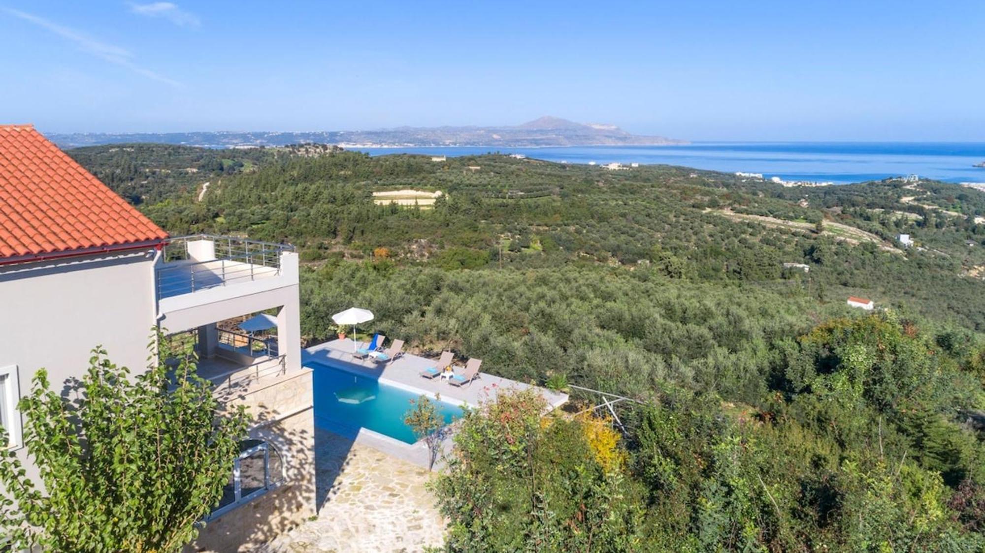 Villa Konstantinos Hilltop Vineyard Escape Almirida Exteriör bild