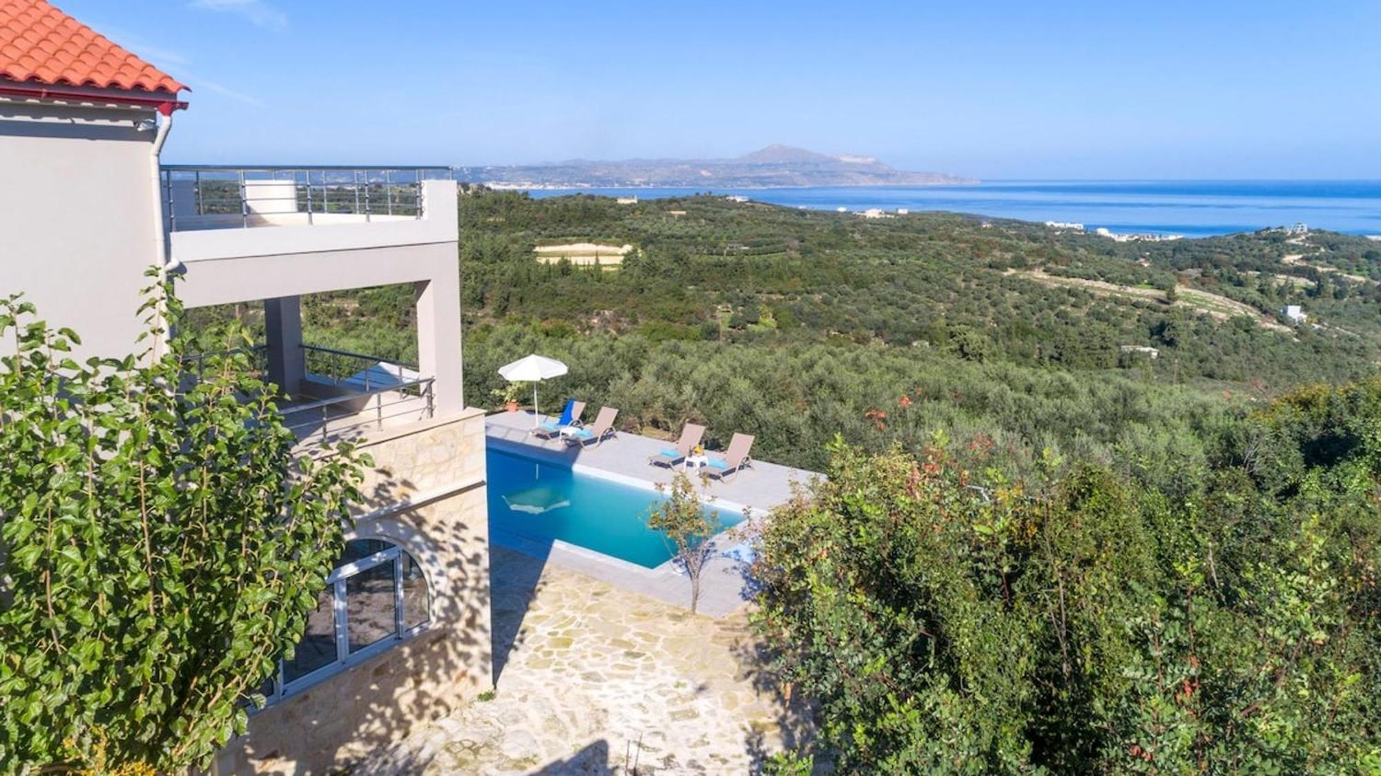 Villa Konstantinos Hilltop Vineyard Escape Almirida Exteriör bild