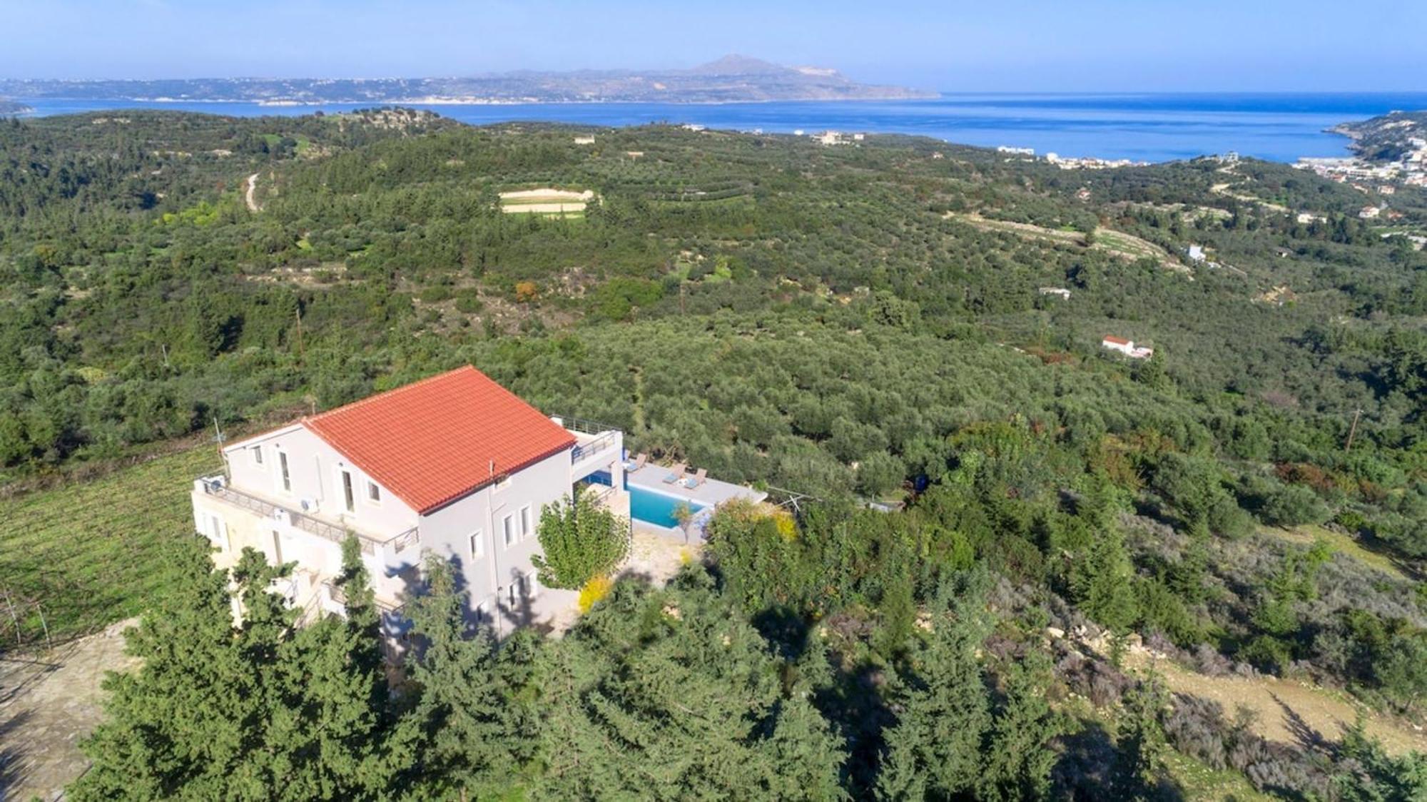 Villa Konstantinos Hilltop Vineyard Escape Almirida Exteriör bild