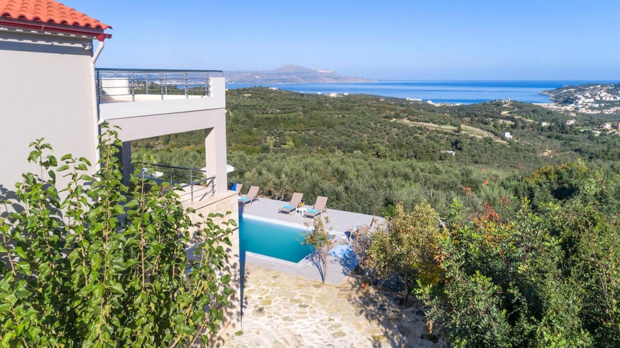 Villa Konstantinos Hilltop Vineyard Escape Almirida Exteriör bild
