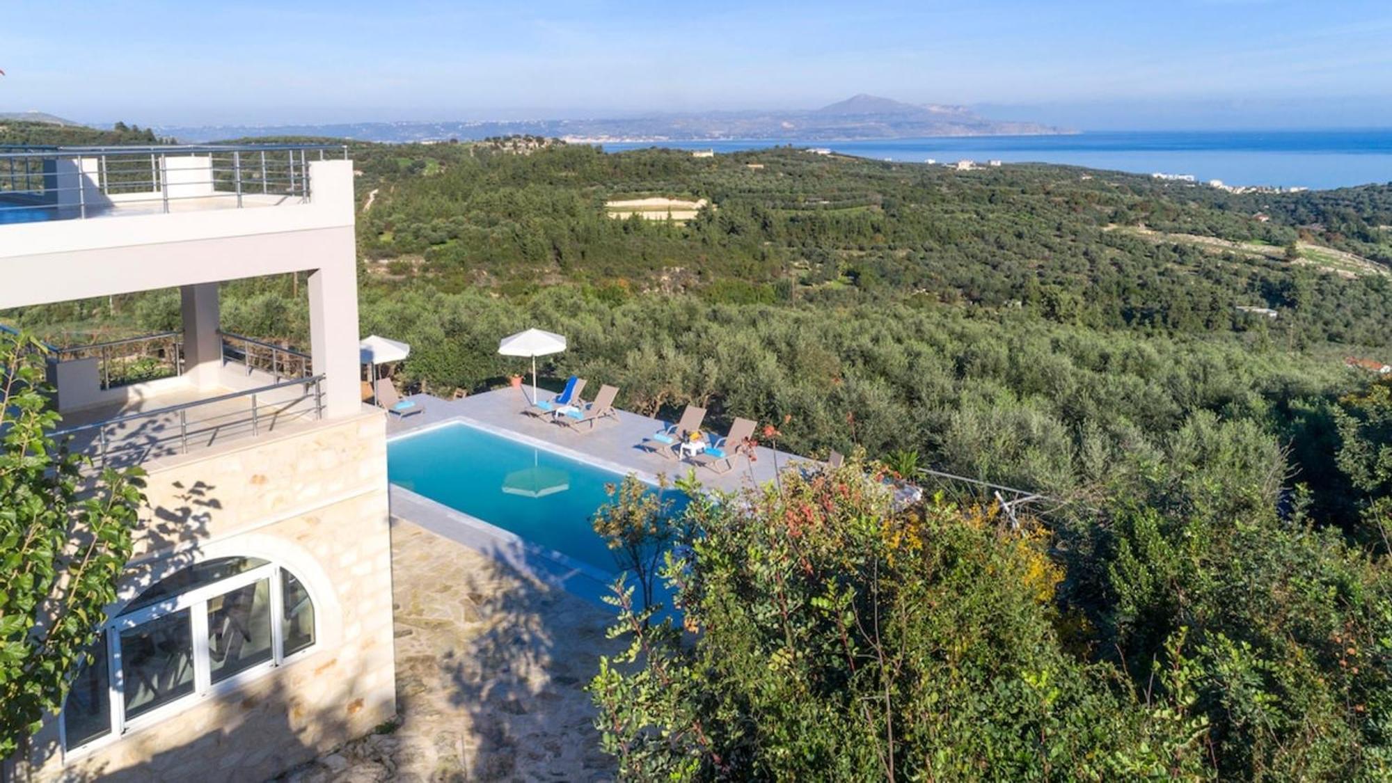 Villa Konstantinos Hilltop Vineyard Escape Almirida Exteriör bild