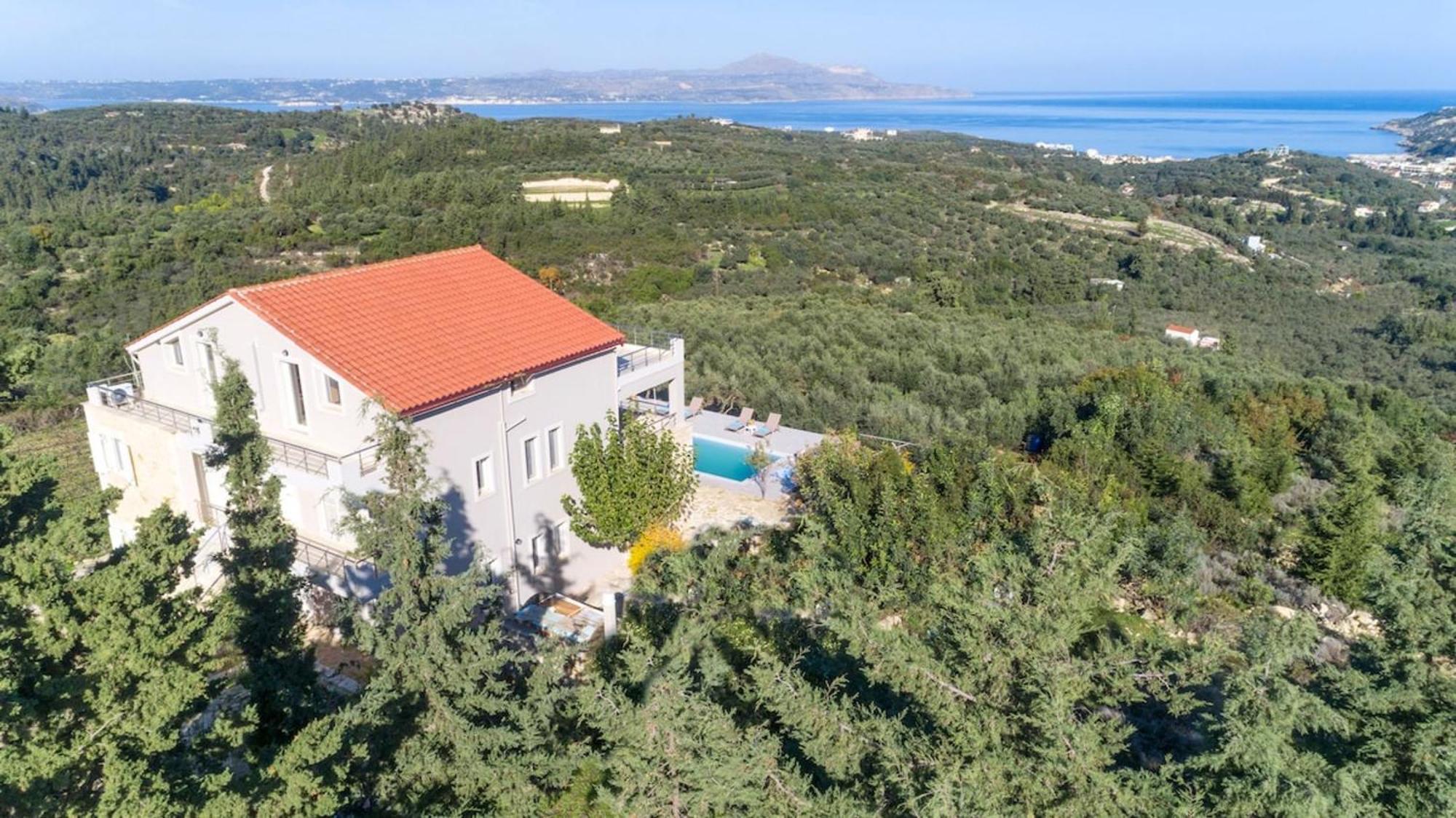 Villa Konstantinos Hilltop Vineyard Escape Almirida Exteriör bild