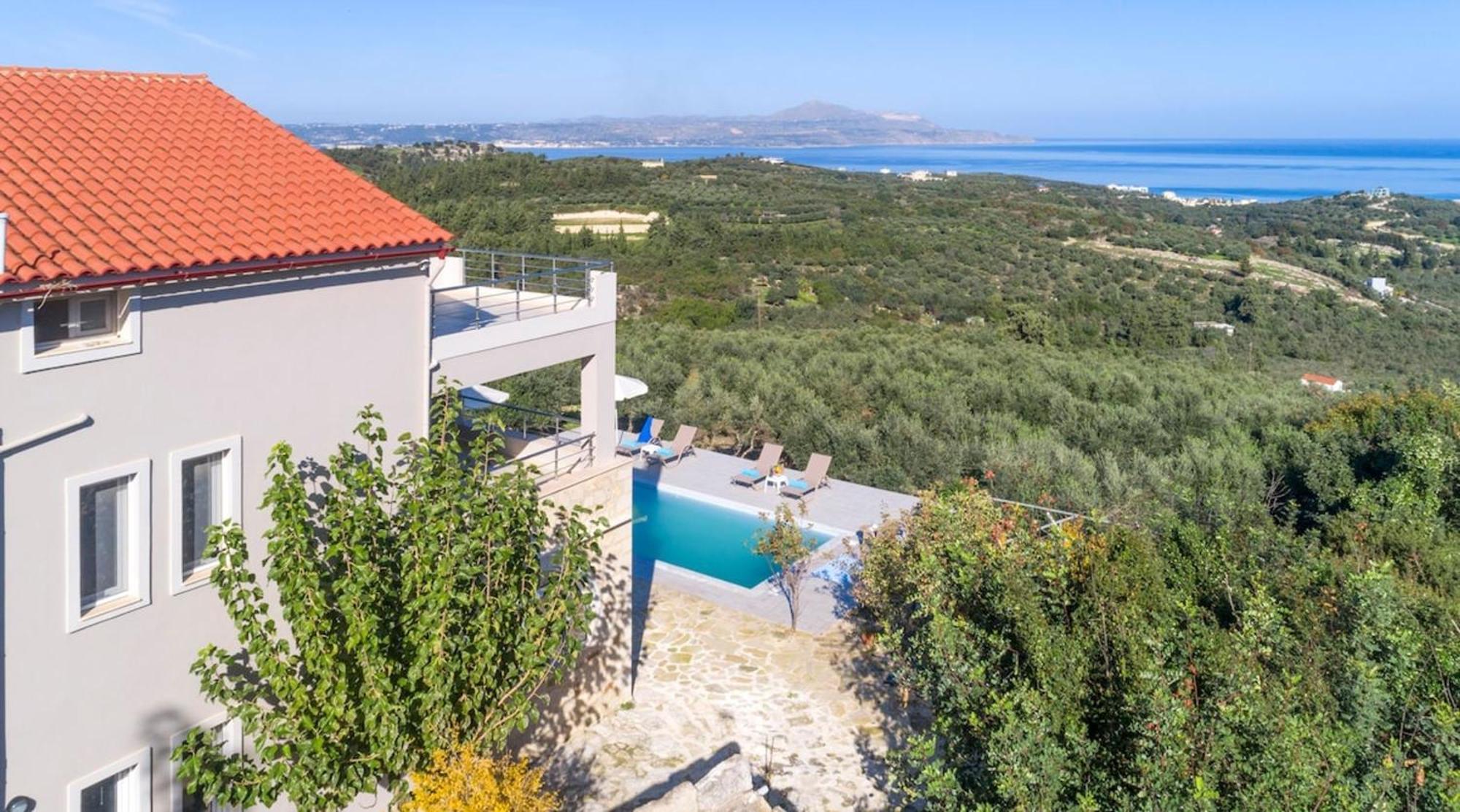 Villa Konstantinos Hilltop Vineyard Escape Almirida Exteriör bild